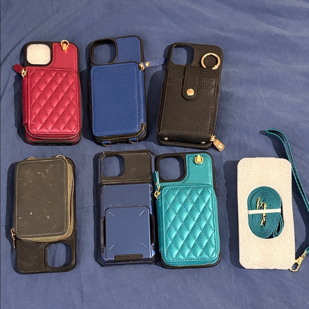 6 cases fit iPhone 11,12 and 13, 2 used 4 new